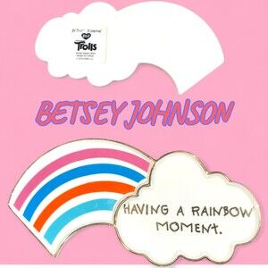 Betsey Johnson Catchall Dish Trolls Rainbow Multicolor Cloud Whimsical Decor